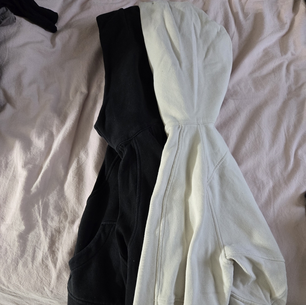 Black and Cream Lululemon Scooba Hoodies